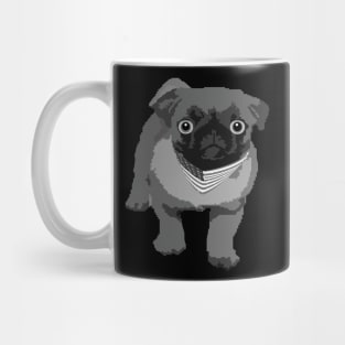 Funny Bulldog With American Flag Scarf Vintage Mug